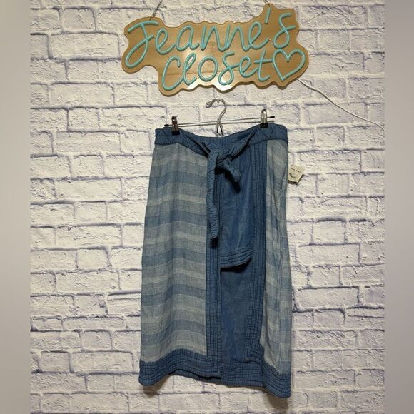 Free People OB466433 Farewell Party Wash Wrap Double the Fun Denim Skirt - $168 - Picture 2 of 11